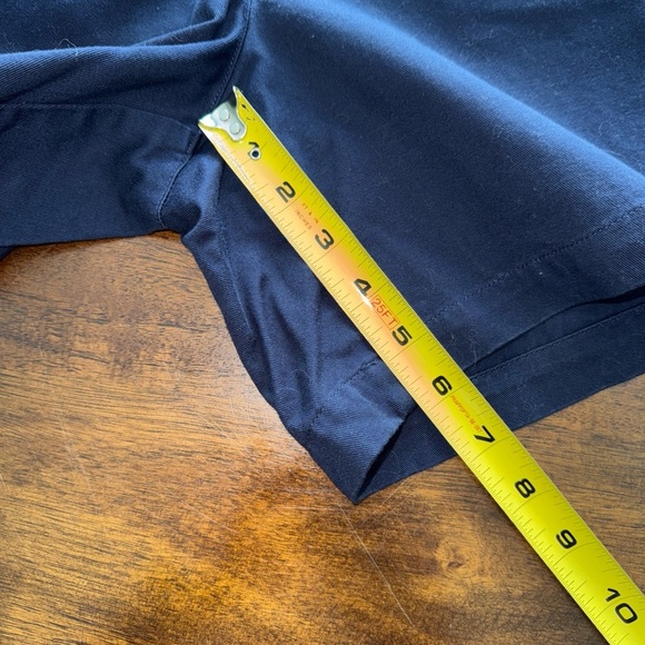 Lauren Ralph Lauren Shorts 14P Navy Chino 100% Cotton Flat Front Petite - Picture 9 of 9